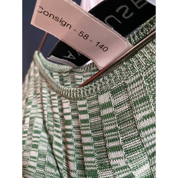 Aya Muse Womens Cut Out Printed Sheath Mini Dress Small Green Viscose Blend - Picture 7 of 7